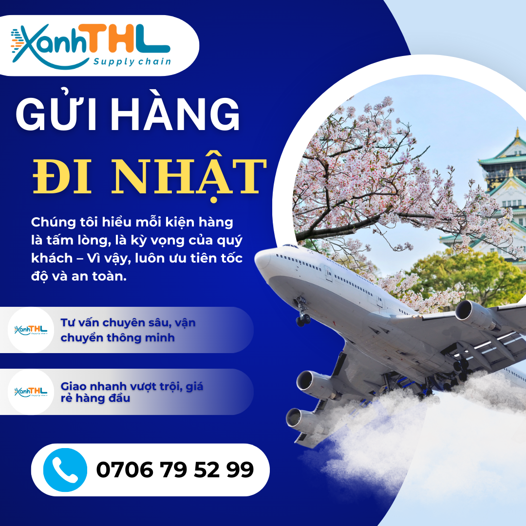 Xanh THL tự hào là đơn vị cung cấp giải pháp vận chuyển nhanh chóng – an toàn – tiết kiệm, giúp bạn gửi hàng sang Nhật một cách dễ dàng.