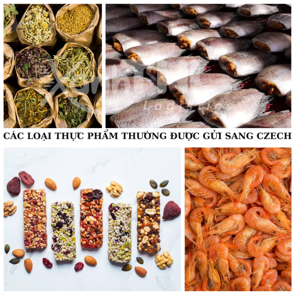 Gửi hàng đi Czech : Gửi cá khô,, tôm khô, rau củ quá sấy đi Czech