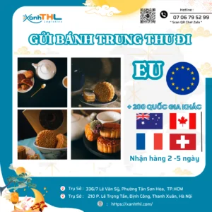 Dịch vụ gửi bánh Trung thu sang Đức Pháp nhanh chóng, bao thuế toàn diện, không lo thủ tục – XanhTHL Logistics.