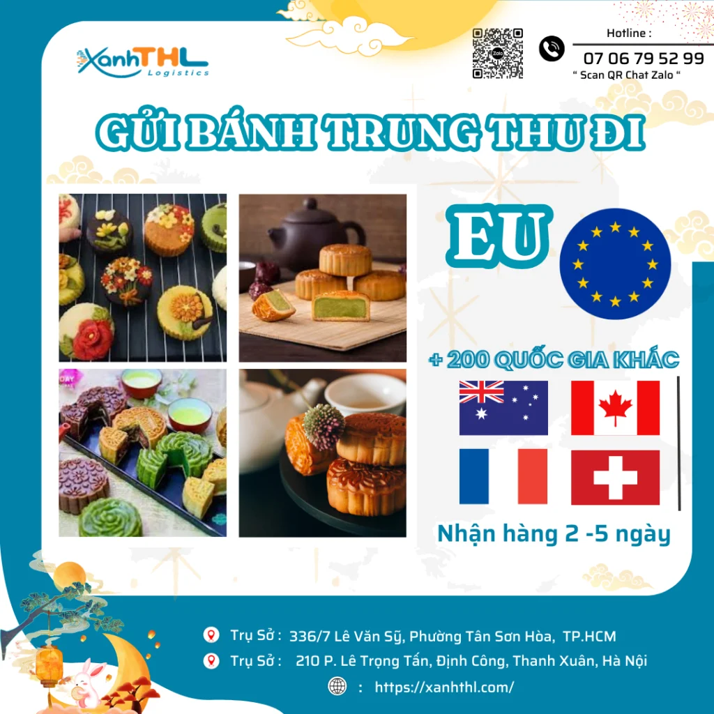 gửi bánh Trung thu handmade đi EU an toàn