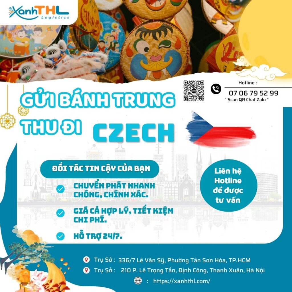 Hộp bánh Trung thu Việt được gửi sang Czech giúp người Việt xa quê đón Tết đoàn viên trọn vẹn.