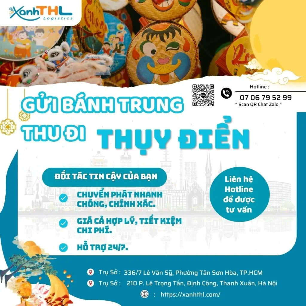 Hộp bánh Trung thu Việt Nam gửi sang Thụy Điển nhanh chóng