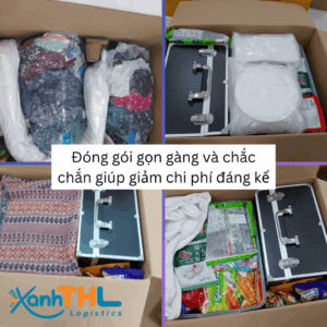 Đóng gói và gửi hàng đi Đức an toàn với các kiện hàng được sắp xếp gọn gàng, bọc chống sốc kỹ lưỡng để giảm phí vận chuyển và tránh hư hỏng khi gửi sang Đức.