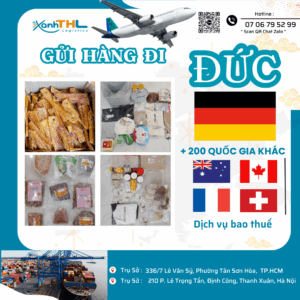 Gửi hàng đi Đức bao thuế nhập khẩu – dịch vụ Door-to-Door của Xanh THL Logistics, hỗ trợ gửi thực phẩm, quà biếu, hàng cá nhân đến Đức và hơn 200 quốc gia.