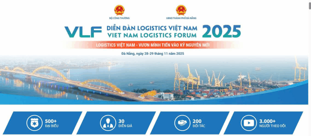 Hình ảnh chủ đề Diễn đàn Logistics Việt Nam 2025 tại Đà Nẵng – sự kiện trọng điểm thúc đẩy phát triển ngành logistics Việt Nam trong kỷ nguyên mới.