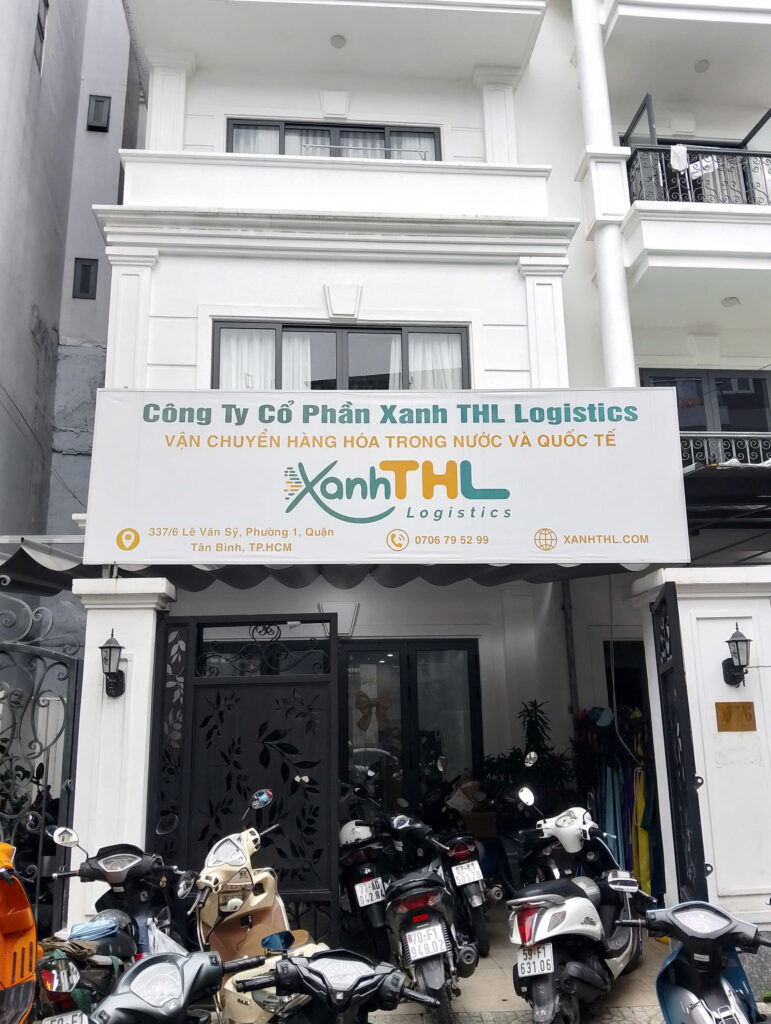 Trụ sở Công ty Cổ phần Xanh THL Logistics tại 337/6 Lê Văn Sỹ, Tân Bình, TP.HCM – doanh nghiệp tiên phong trong vận chuyển hàng đi Châu Âu và Nhật Bản.