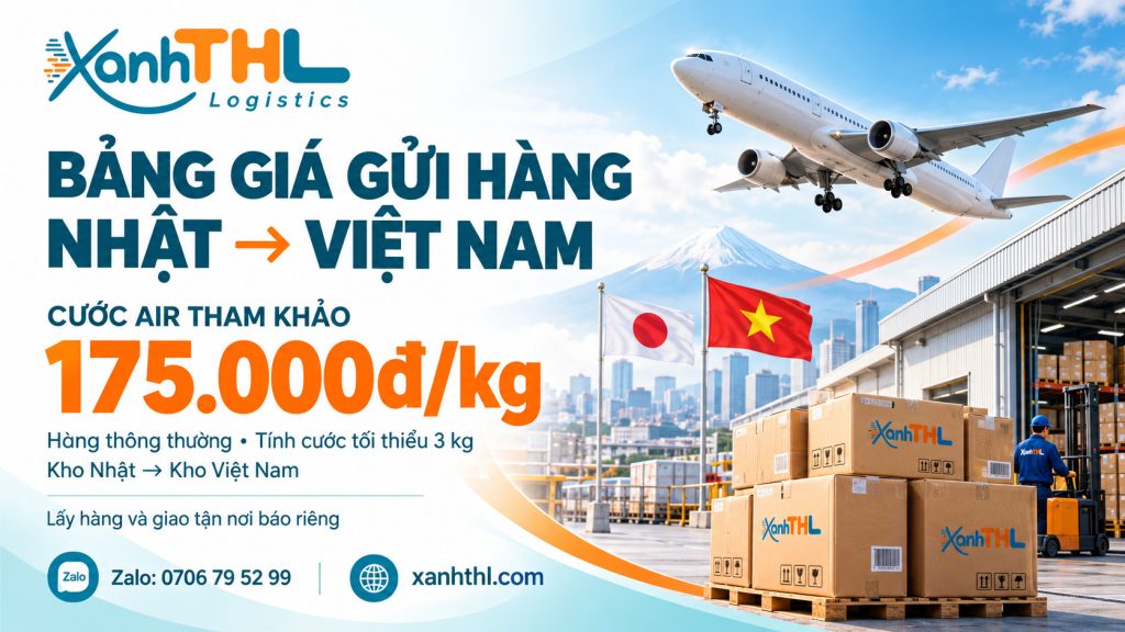 Bảng giá gửi hàng từ Nhật về Việt Nam: Cước Air và cách tính phí